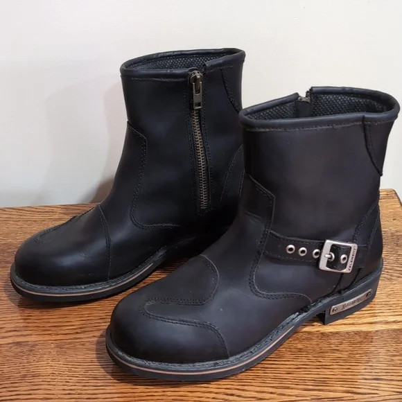 XElement Mens Black Leather Ankle Boots Size 10.5 - Picture 2 of 12